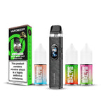 Slate Black Vaporesso Xros 6 Kit with three super salts and a pack of pods