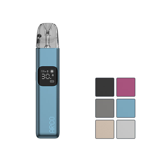 Smok Arco Digi Vape Kit with six squares showcasing all available colours