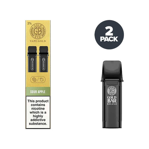 Sour Apple Gold Bar Reload Prefilled Pod and Box