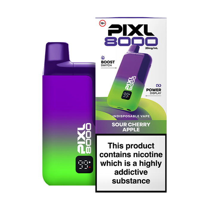 Sour Cherry Apple PIXL 8000 Prefilled Pod Kit and Box