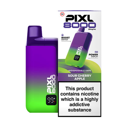 Sour Cherry Apple PIXL 8000 Prefilled Pod Kit and Box