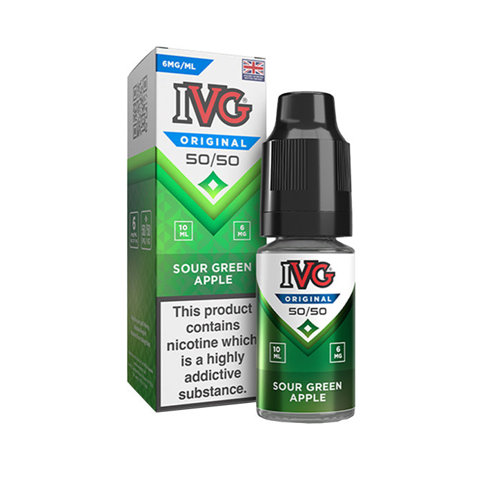 Sour Green Apple E-Liquid by IVG Original 50/50