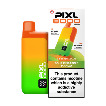 Sour Pineapple Mango PIXL 8000 Prefilled Pod Kit and Box