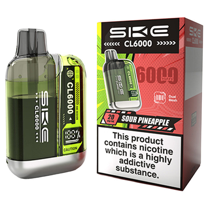 Sour Pineapple SKE CL6000 Prefilled Pod Kit with Box