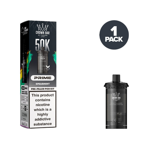 Spearmint Al Fakher Hypermax Prime 50K Refill Pack and Box