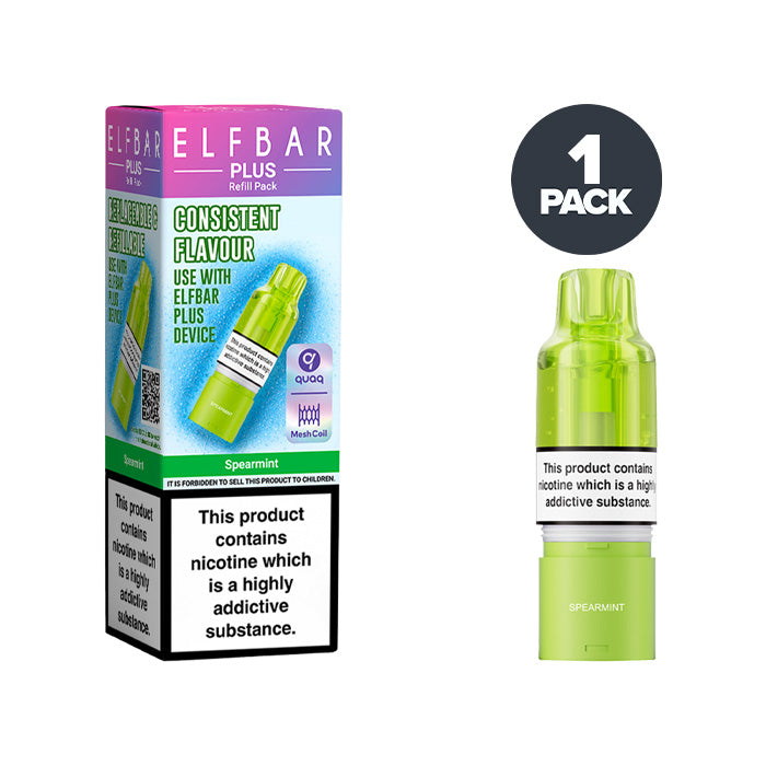Spearmint Elf Bar Plus Refill Pack