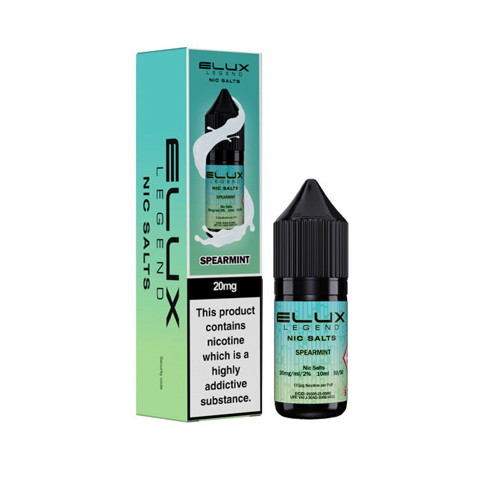 Spearmint 10ml Nic Salt E-Liquid by Elux Legend