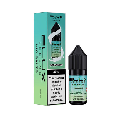 Spearmint 10ml Nic Salt E-Liquid by Elux Legend