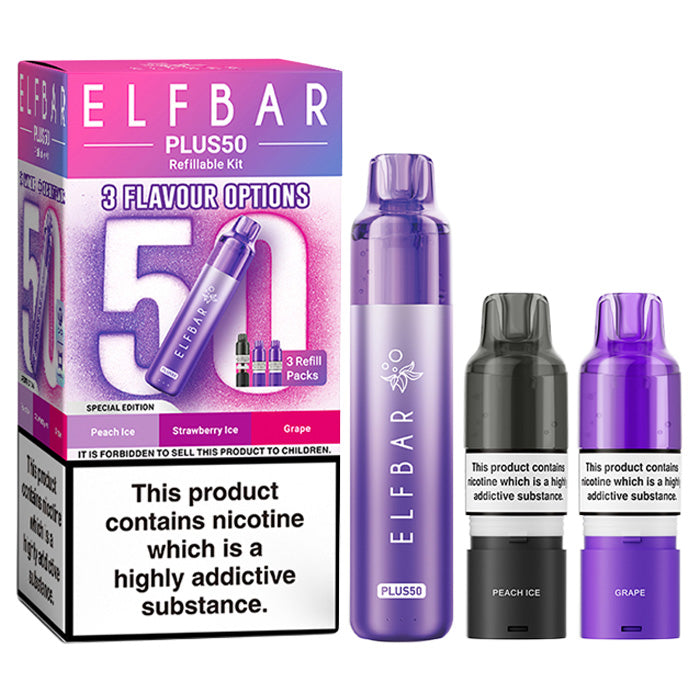 Special Edition Elf Bar Plus 50 Prefilled Pod Kit and Box