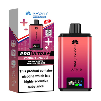 Straw' Guava / Dragon Berries Hayati Pro Ultra Plus Prefilled Vape Kit and Box