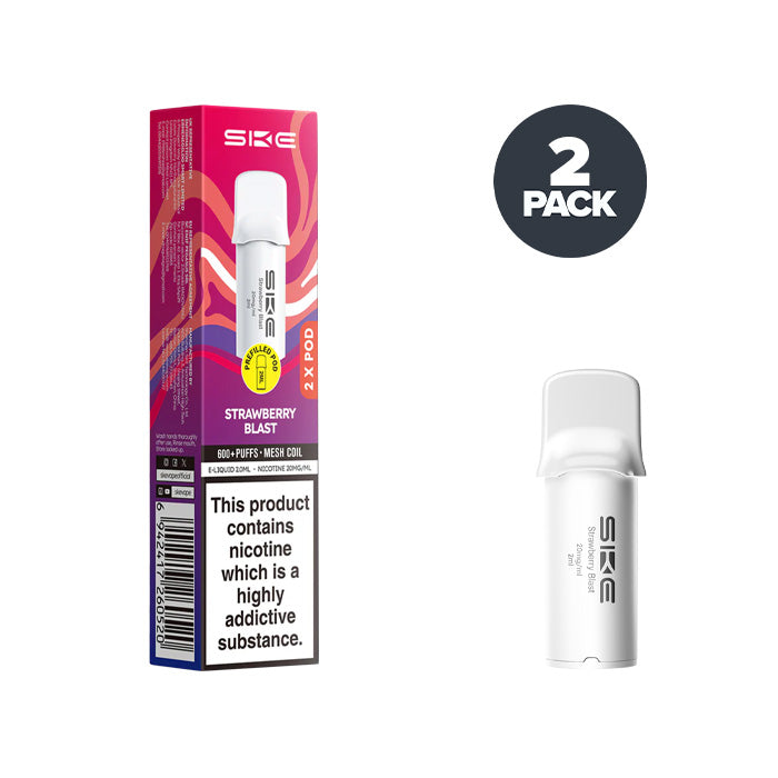 Strawberry Blast SKE Crystal 600 Pro Pre-filled Pods and Box