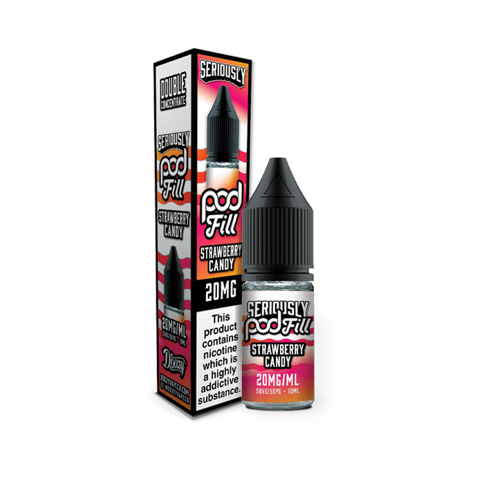 Strawberry Candy Seriously Podfill 10ml Nic Salt E-Liquid and Box