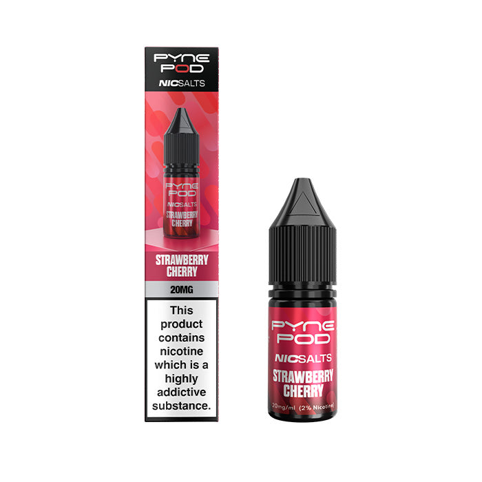 Strawberry Cherry Pyne Pod 10ml Nic Salt E-Liquid and Box