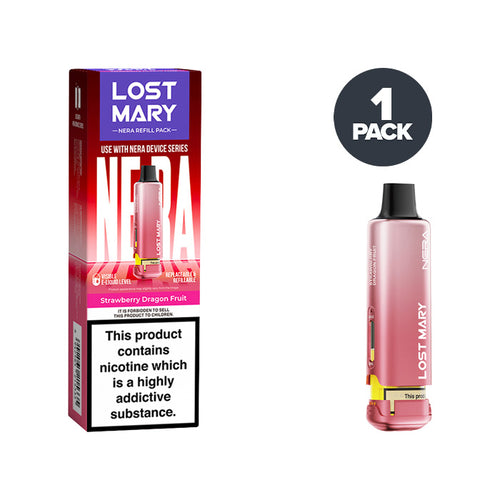 Strawberry Dragon Fruit Lost Mary Nera 15000 puff refill pack and box