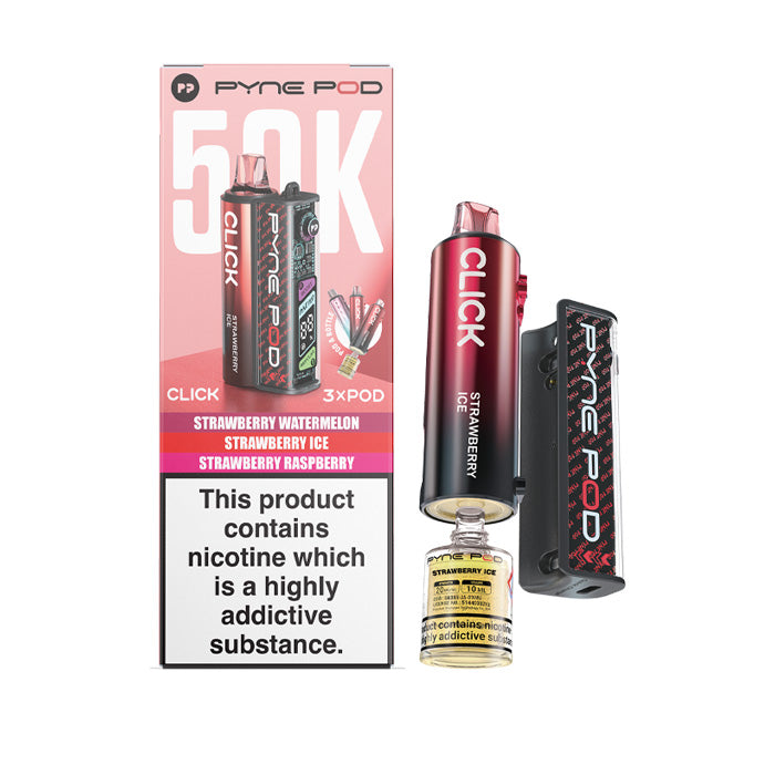 Pyne Pod Click 50K Prefilled Pod Kit Strawberry Edition
