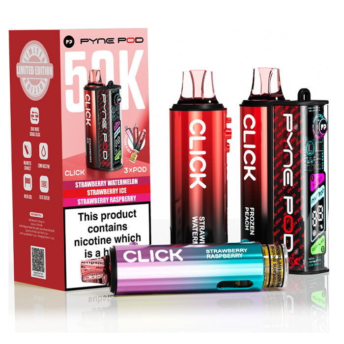 Pyne Pod Click 50K Prefilled Pod Kit Strawberry Edition