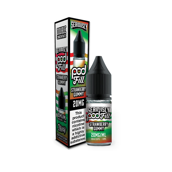 Strawberry Gummy Seriously Podfill 10ml Nic Salt E-Liquid and Box