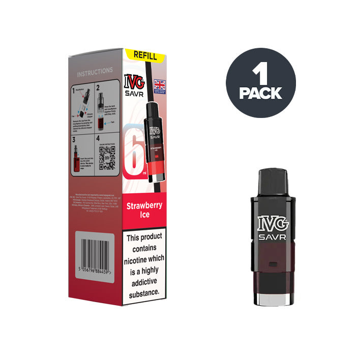 strawberry ice ivg savr pod and box