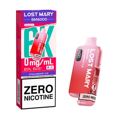 Strawberry Ice Lost Mary BM6000 0mg Kit and Box