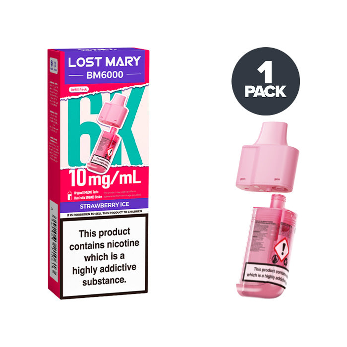 Strawberry Ice Lost Mary BM6000 Refill Pack 10mg