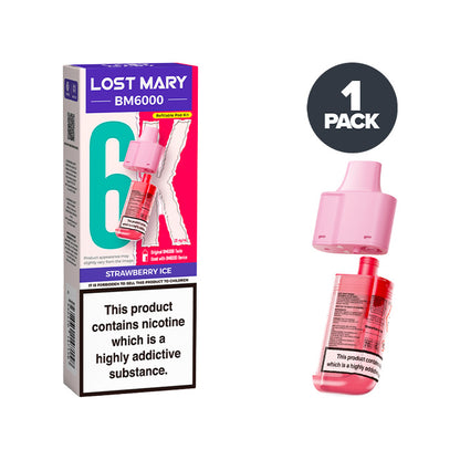 Strawberry Ice Lost Mary BM6000 Refill Pack 20mg
