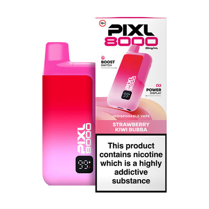 Strawberry Kiwi Bubba PIXL 8000 Prefilled Pod Kit and Box