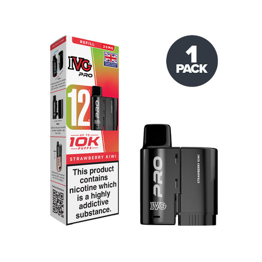 Strawberry Kiwi IVG Pro 12 Prefilled Pod and Box
