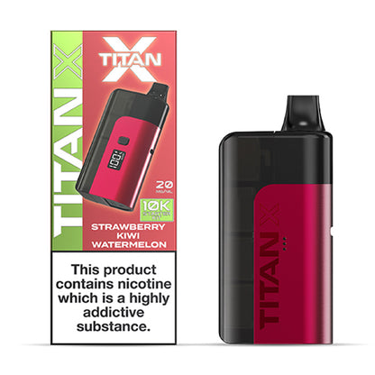 Strawberry Kiwi Watermelon Titan X Prefilled Vape Kit and Box