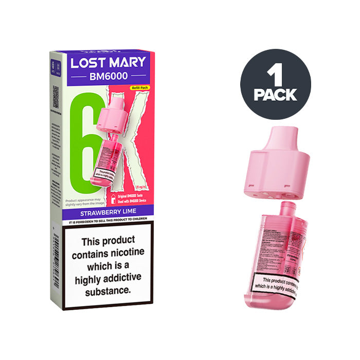 Strawberry Lime Lost Mary BM6000 Refill Pack 20mg