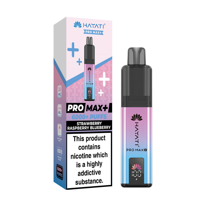 Strawberry Raspberry Blueberry Hayati Pro Max Plus Kit and Box