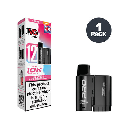 Strawberry Raspberry Cherry IVG Pro 12 10mg Refill Pack