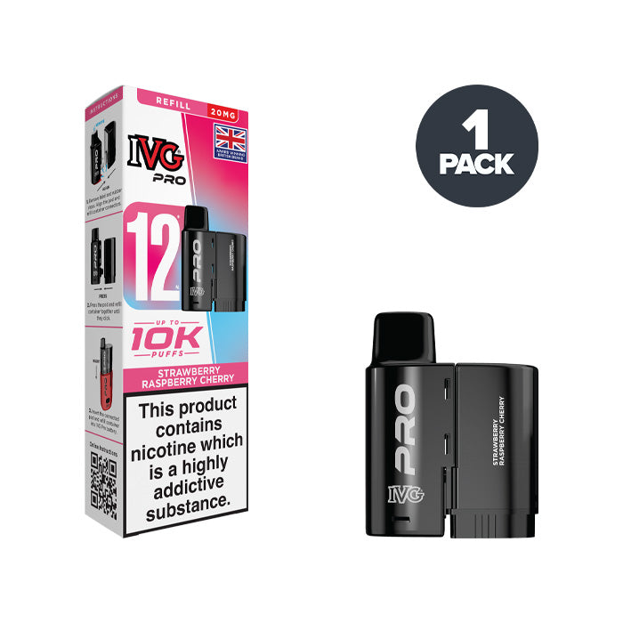 Strawberry Raspberry Cherry IVG Pro 12 20mg Refill Pack