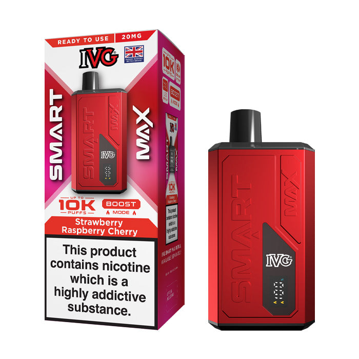 Strawberry Raspberry Cherry IVG Smart Max Prefilled Pod Kit and Box