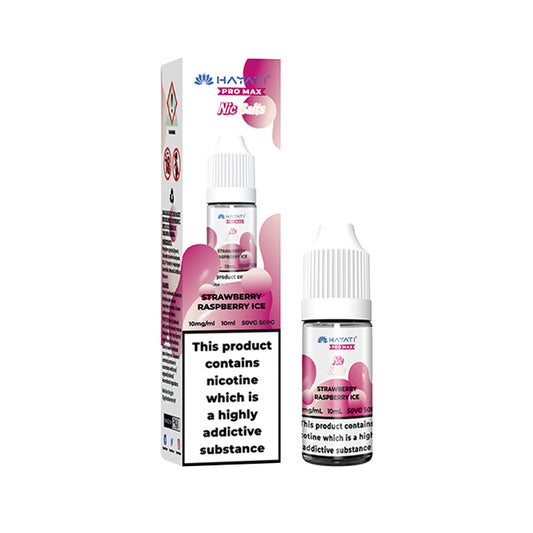 Strawberry Raspberry Ice Hayati Pro Max 10ml Nic Salt E-Liquid and Box