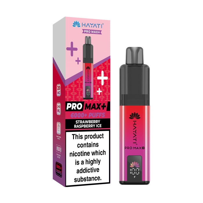 Strawberry Raspberry Ice Hayati Pro Max Plus Kit and Box