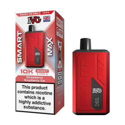 Strawberry Raspberry Ice IVG Smart Max Prefilled Pod Kit and Box