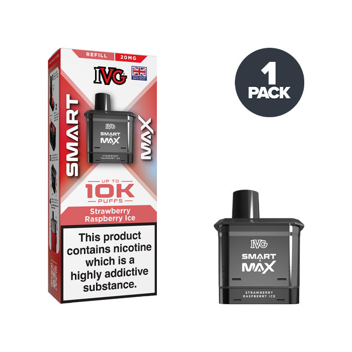 Strawberry Raspberry Ice IVG Smart Max Refill Pack and Box
