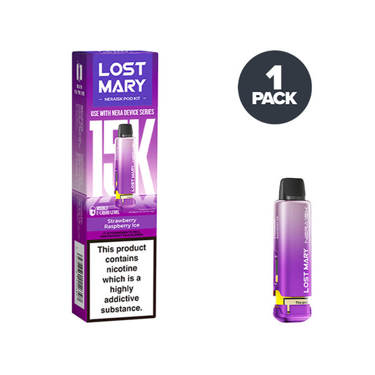 Strawberry Raspberry Ice Lost Mary Nera 15K Pre-filled Pods