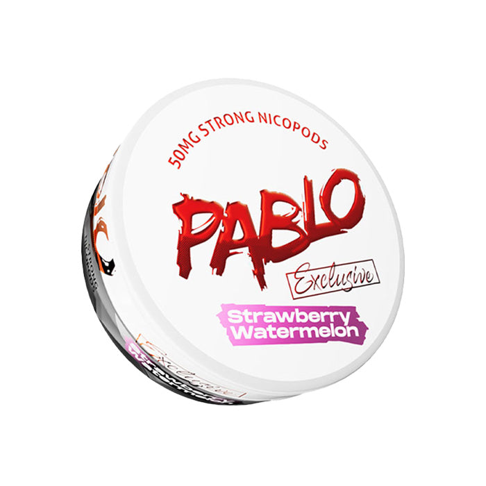 Tub of Strawberry Watermelon Pablo Exclusive 50mg Nicotine Pouches