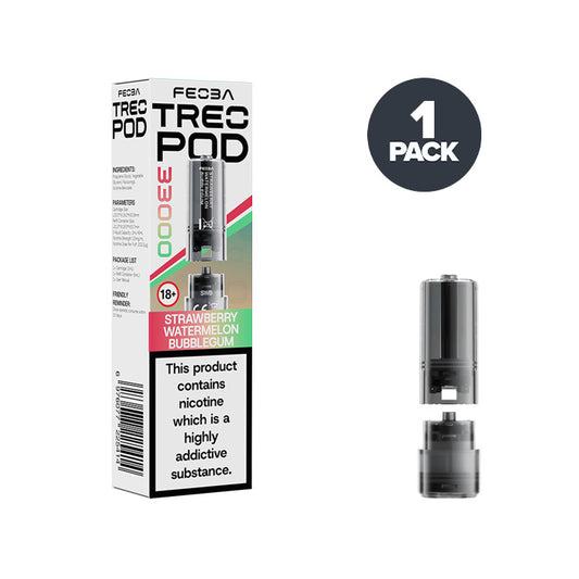 Strawberry Watermelon Bubblegum Feoba Treo 33K Prefilled Pods