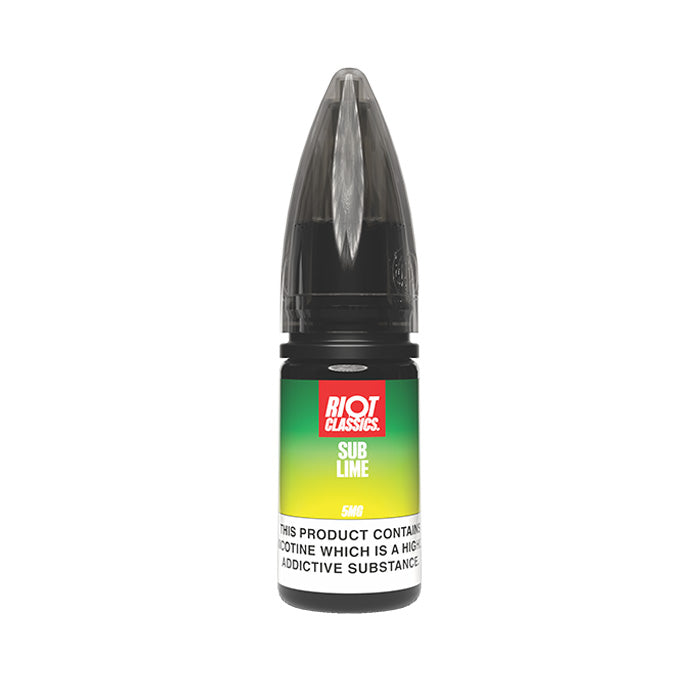 Sublime Nic Salt E-Liquid by Riot Classics 5mg 10ml bottle