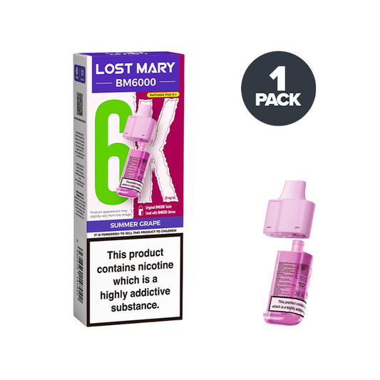 Summer Grape Lost Mary BM6000 Prefilled Pod and Box