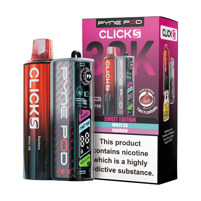 Sweet Edition Pyne Pod Click S 30K Pod Kit and Box