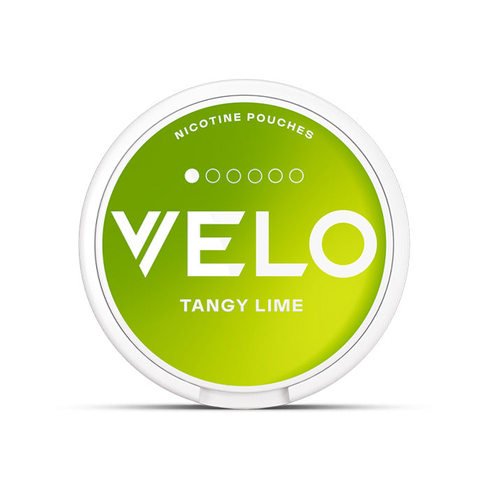 Tub of Tangy Lime Velo Mini Nicotine Pouches
