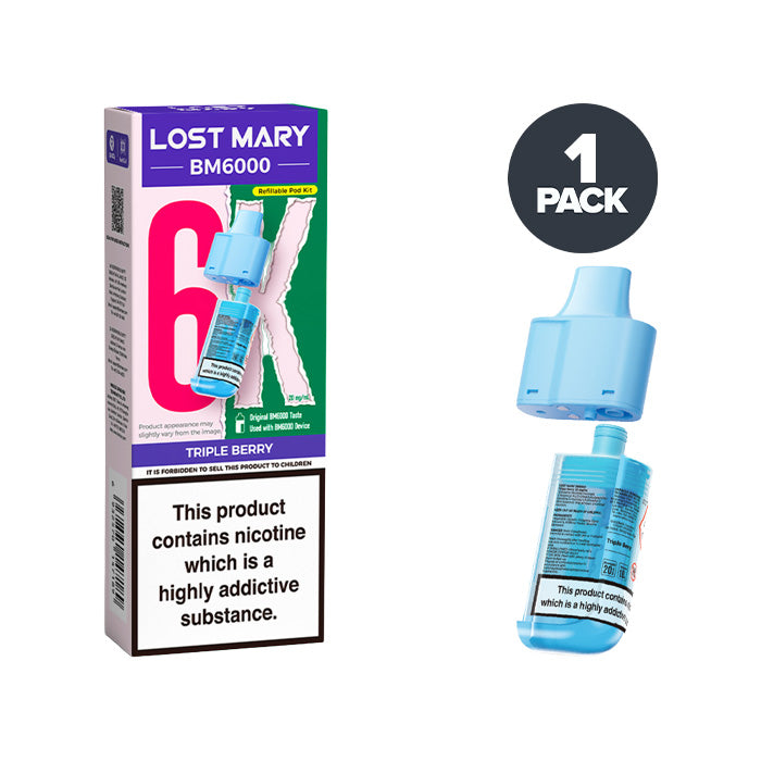 Triple Berry Lost Mary BM6000 Refill Pack 20mg