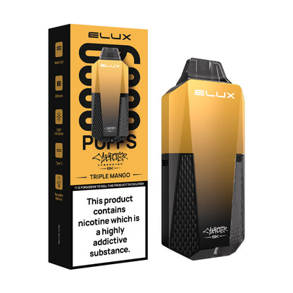 Triple Mango Elux Cyberover 6K Prefilled Pod Kit and Box
