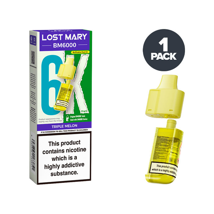 Triple Melon Lost Mary BM6000 Refill Pack 20mg