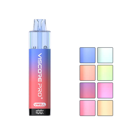 Uwell Viscore Pro+ Prefilled Pod Kit with eight squares showcasing eight out of ten available colours