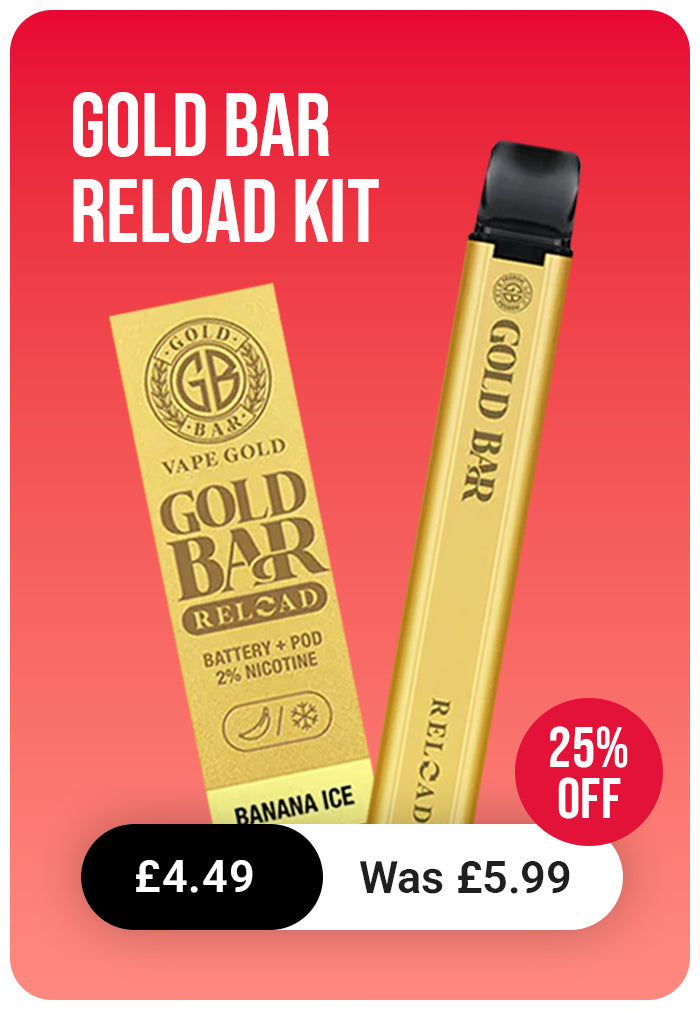 Gold Bar Reload Kit with packaging on a red background