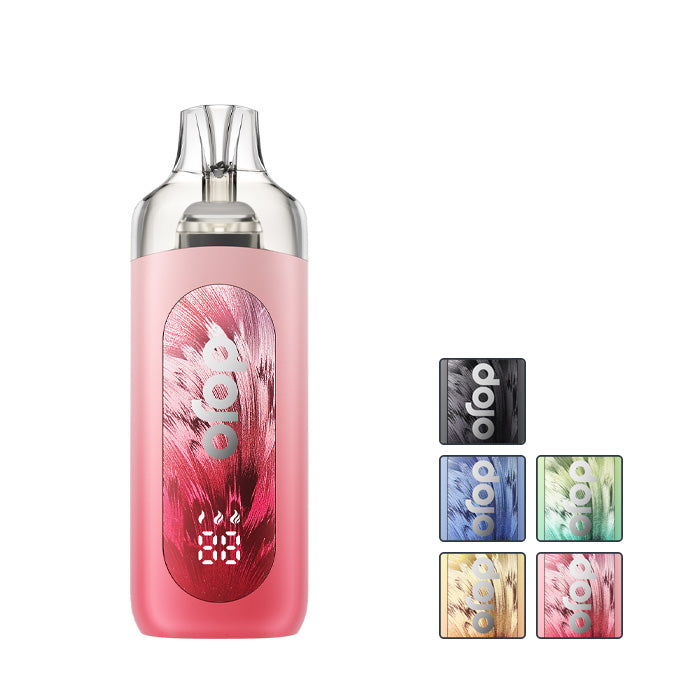 Vaporesso Dojo Blast 30K Pro Pod Kit with five squares showcasing all available colours
